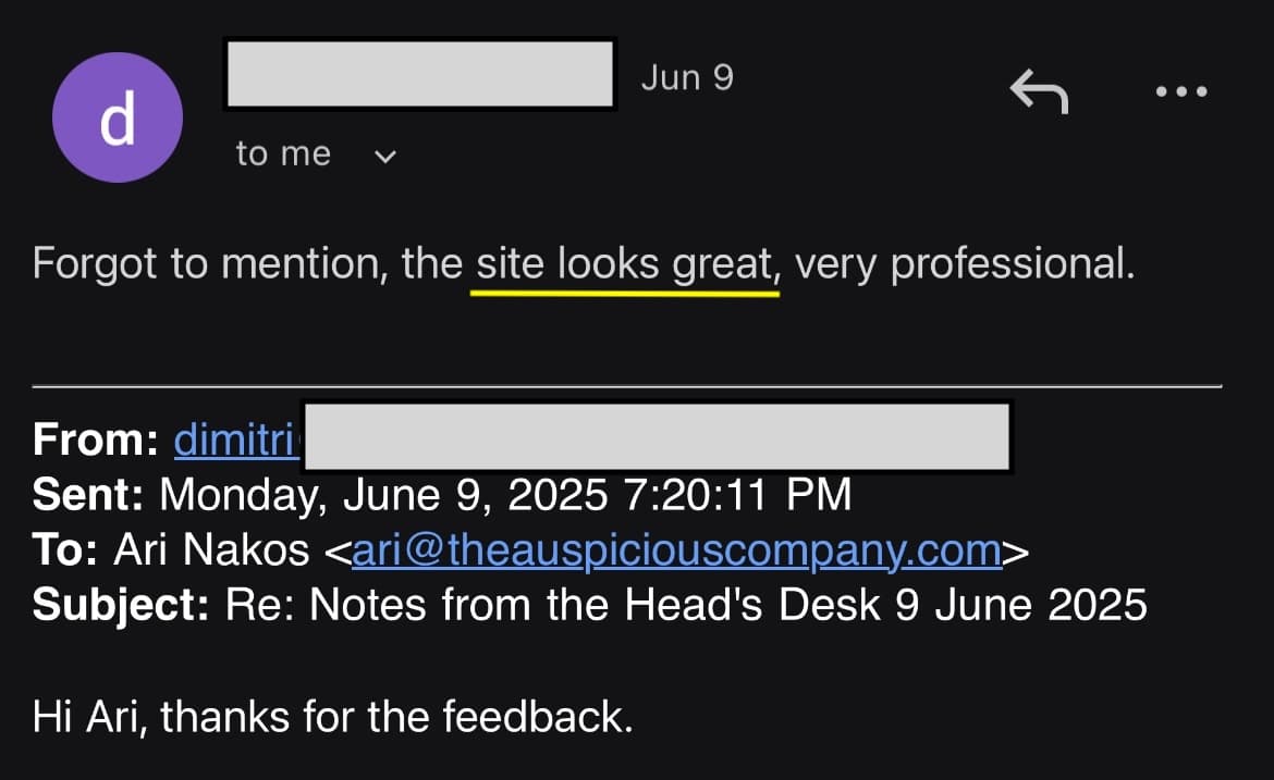 Testimonial from Setian AI client
