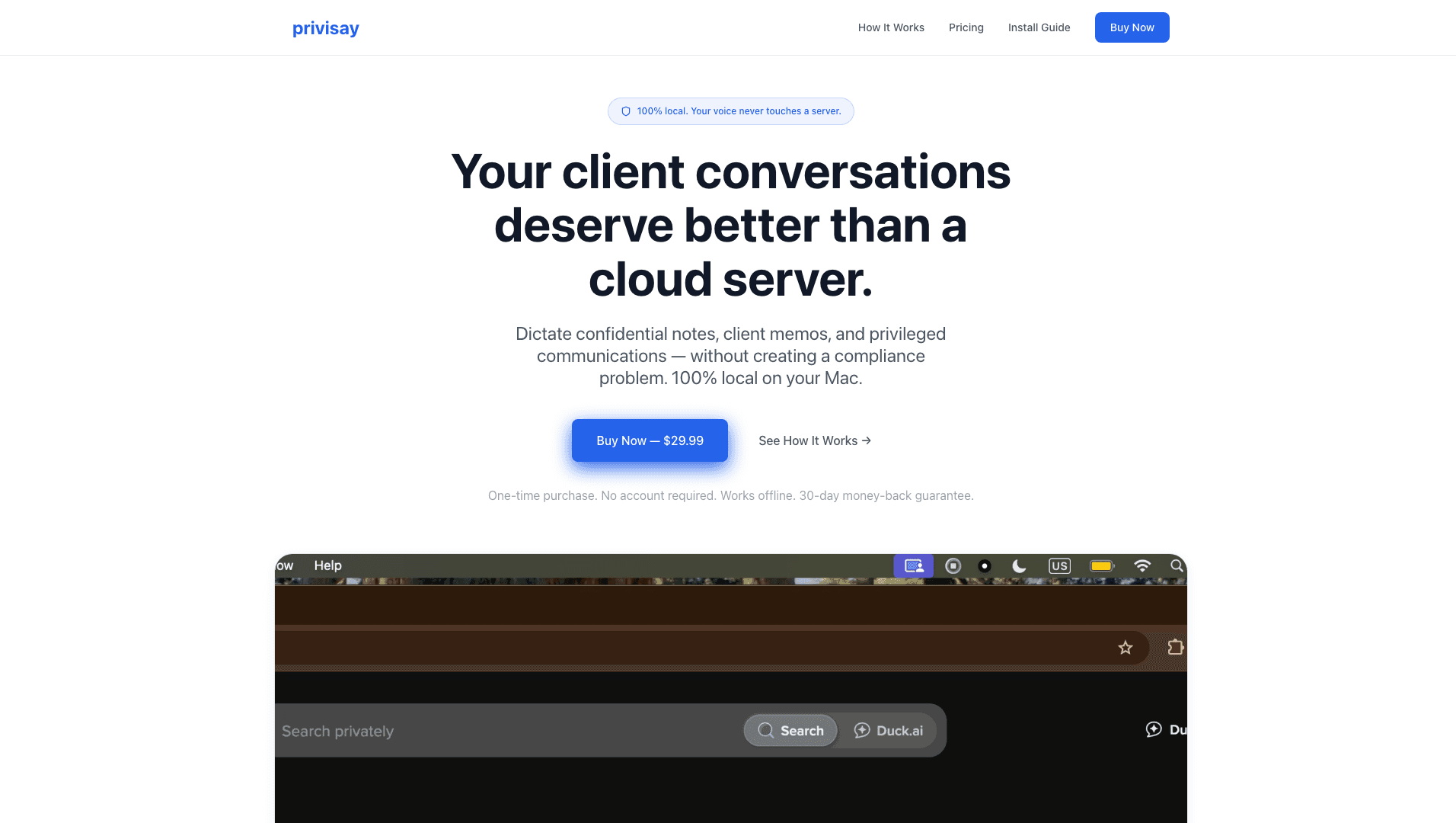 privisay — Private Voice-to-Text for Mac